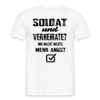 Soldat und Verheiratet - Männer T-Shirt - Weiß - Vorne - AI Model Male 178 dark (178cm)
