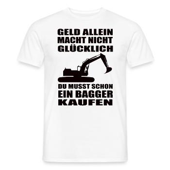Bagger - Männer T-Shirt - Weiß - Vorne - AI Model Male 178 dark (178cm)