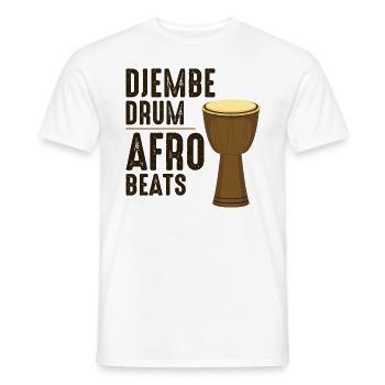 Djembe Player Drummer Music Drum Musician - Men's T-Shirt - white - Front - AI Model Male 178 dark (178cm)