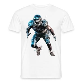 American Football Spieler USA Sport Splash - Männer T-Shirt - Weiß - Vorne - AI Model Male 178 dark (178cm)