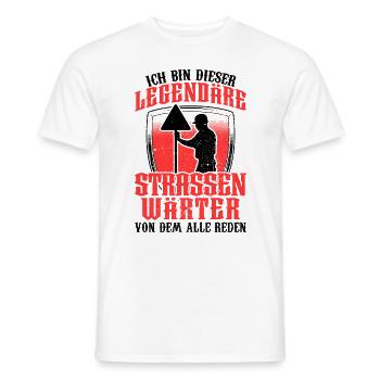 Legendärer Straßenwärter Straßenbauer - Männer T-Shirt - Weiß - Vorne - AI Model Male 178 dark (178cm)
