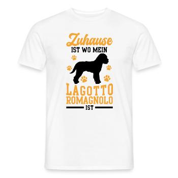 Lagotto Romagnolo ist Zuhause Wasserhund - Männer T-Shirt - Weiß - Vorne - AI Model Male 178 dark (178cm)