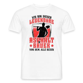 Legendärer Asphaltbauer Straßenbauer - Männer T-Shirt - Weiß - Vorne - AI Model Male 178 dark (178cm)