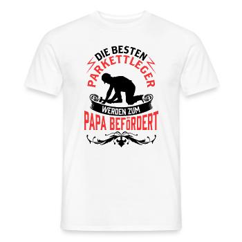 Parkettleger wird zum Papa Fußbodenleger - Männer T-Shirt - Weiß - Vorne - AI Model Male 178 dark (178cm)