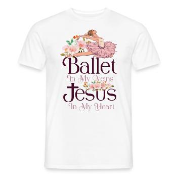 Ballet Dancer Dance Girl Ballerina - Men's T-Shirt - white - Front - AI Model Male 178 dark (178cm)