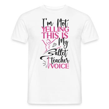 Ballet Danseuse Danse Ballerine - T-shirt homme - blanc - Devant - AI Model Male 178 dark (178cm)
