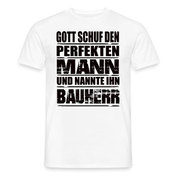 Bauherr - Männer T-Shirt - Weiß - Vorne - AI Model Male 178 dark (178cm)