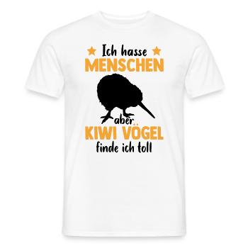 Kiwi Vogel finde ich toll Neuseeländischer Kiwi - Männer T-Shirt - Weiß - Vorne - AI Model Male 178 dark (178cm)