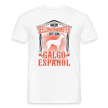 Galgo Espanol ist Seelenverwandter Windhund - Männer T-Shirt - Weiß - Vorne - AI Model Male 178 dark (178cm)