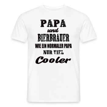Papa und Bierbrauer - Männer T-Shirt - Weiß - Vorne - AI Model Male 178 dark (178cm)