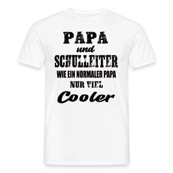 Papa und Schulleiter - Männer T-Shirt - Weiß - Vorne - AI Model Male 178 dark (178cm)