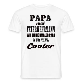 Papa und Feuerwehrmann - Männer T-Shirt - Weiß - Vorne - AI Model Male 178 dark (178cm)