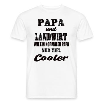 Papa und Landwirt - Männer T-Shirt - Weiß - Vorne - AI Model Male 178 dark (178cm)