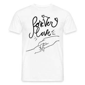 Forever love - T-shirt homme - blanc - Devant - AI Model Male 178 dark (178cm)