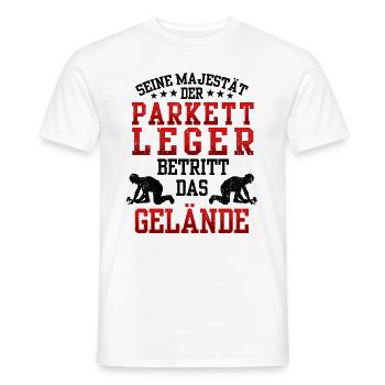 Parkettleger betritt das Gelände Fußbodenleger - Männer T-Shirt - Weiß - Vorne - AI Model Male 178 dark (178cm)