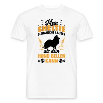 Shetland Sheepdog schnarcht lauter Sheltie - Männer T-Shirt - Weiß - Vorne - AI Model Male 178 dark (178cm)