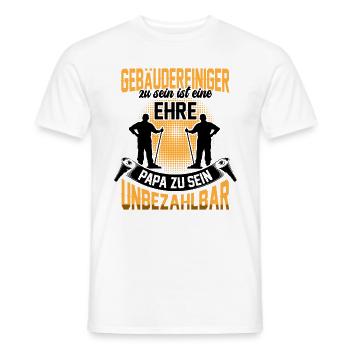 Gebäudereiniger sein ist eine Ehre Fensterputzer - Männer T-Shirt - Weiß - Vorne - AI Model Male 178 dark (178cm)