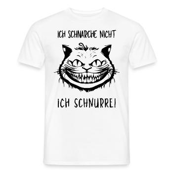 Ich schnarche nicht, Ich schnurre - Grinsekatze - Männer T-Shirt - Weiß - Vorne - AI Model Male 178 dark (178cm)
