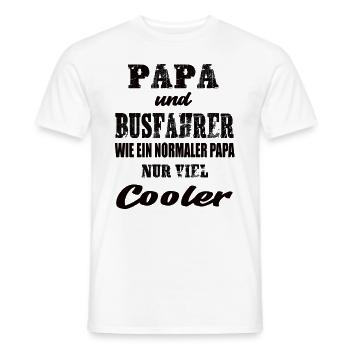 Papa und Busfahrer - Männer T-Shirt - Weiß - Vorne - AI Model Male 178 dark (178cm)