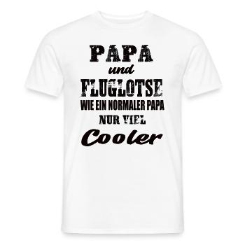 Papa und Fluglotse - Männer T-Shirt - Weiß - Vorne - AI Model Male 178 dark (178cm)