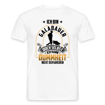 Galabauer nicht reparieren Landschaftsbauer - Männer T-Shirt - Weiß - Vorne - AI Model Male 178 dark (178cm)