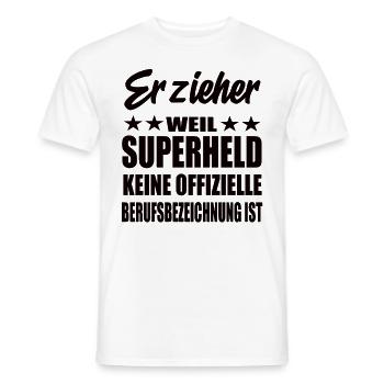 Erzieher Superheld Spruch - Männer T-Shirt - Weiß - Vorne - AI Model Male 178 dark (178cm)