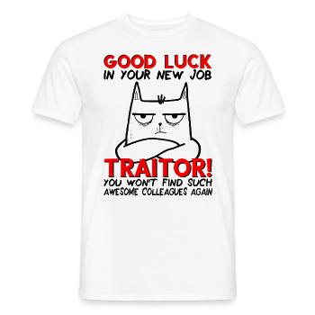 Job change New job farewell farewell gift - Men's T-Shirt - white - Front - AI Model Male 178 dark (178cm)