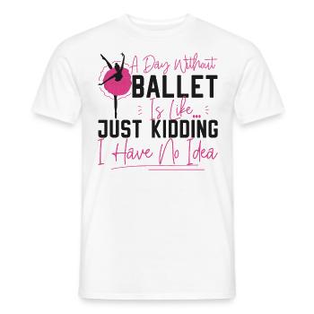 Ballet Dancer Dance Girl Ballerina - Männer T-Shirt - Weiß - Vorne - AI Model Male 178 dark (178cm)