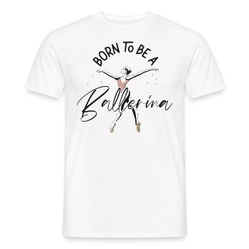 Ballerina Danza Ballerina Ballerina - T-shirt uomo - bianco - Fronte - AI Model Male 178 dark (178cm)