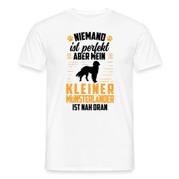 Mein Kleiner Münsterländer ist nicht perfekt - Männer T-Shirt - Weiß - Vorne - AI Model Male 178 dark (178cm)