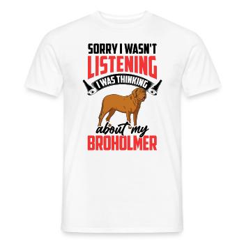 Thinking of my Broholmer Great Dane - Men's T-Shirt - white - Front - AI Model Male 178 dark (178cm)
