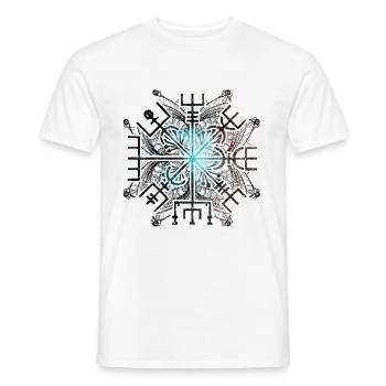 Wegweiser RUNEN viking CELTIC - VEGVISIR - Männer T-Shirt - Weiß - Vorne - AI Model Male 178 dark (178cm)