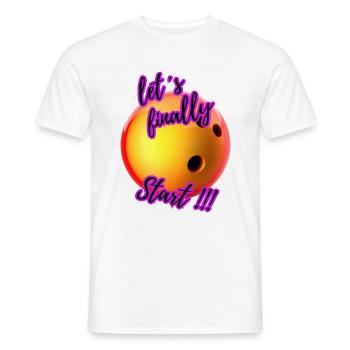 let´s finally Start Bowling 3 - Männer T-Shirt - Weiß - Vorne - AI Model Male 178 dark (178cm)