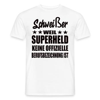 Schweißer Superheld Spruch - Männer T-Shirt - Weiß - Vorne - AI Model Male 178 dark (178cm)