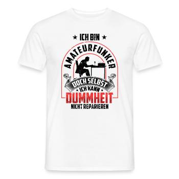 Amateurfunker nicht reparieren Hobbyfunker - Männer T-Shirt - Weiß - Vorne - AI Model Male 178 dark (178cm)
