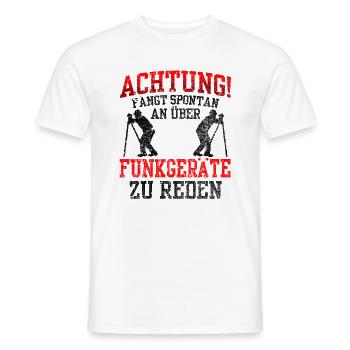 Amateurfunker redet spontan Hobbyfunker - Männer T-Shirt - Weiß - Vorne - AI Model Male 178 dark (178cm)