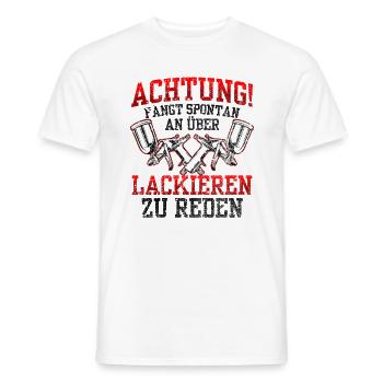 Fahrzeuglackierer redet spontan Lackierer - Männer T-Shirt - Weiß - Vorne - AI Model Male 178 dark (178cm)