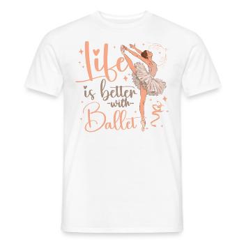Ballet Dancer Dance Girl Ballerina - Männer T-Shirt - Weiß - Vorne - AI Model Male 178 dark (178cm)