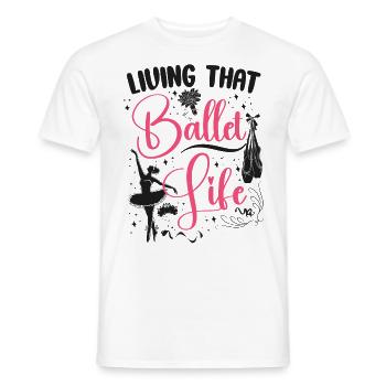 Ballerina Danza Ballerina Ballerina - T-shirt uomo - bianco - Fronte - AI Model Male 178 dark (178cm)