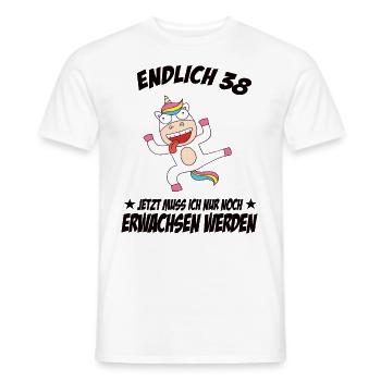 38 Geburtstag Positive Sprüche Zum 38 geburtstag - Männer T-Shirt - Weiß - Vorne - AI Model Male 178 dark (178cm)