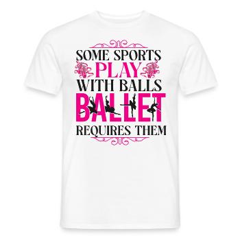 Ballet Dancer Dance Girl Ballerina - Männer T-Shirt - Weiß - Vorne - AI Model Male 178 dark (178cm)