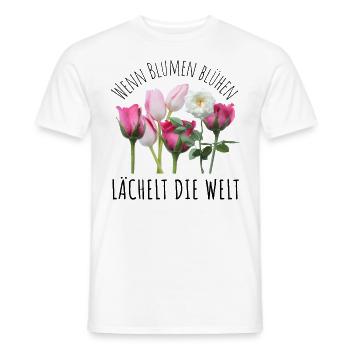 Blumen Garten Gärtner Blumenstrauß BLUMENLIEBE - Männer T-Shirt - Weiß - Vorne - AI Model Male 178 dark (178cm)