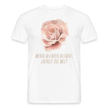 Blumen Garten Gärtner Blumenstrauß BLUMENLIEBE - Männer T-Shirt - Weiß - Vorne - AI Model Male 178 dark (178cm)