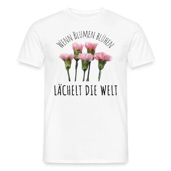 Blumen Garten Gärtner Blumenstrauß BLUMENLIEBE - Männer T-Shirt - Weiß - Vorne - AI Model Male 178 dark (178cm)
