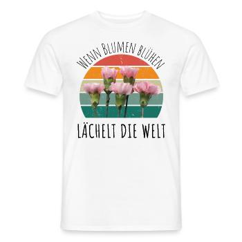 Blumen Garten Gärtner Blumenstrauß BLUMENLIEBE - Männer T-Shirt - Weiß - Vorne - AI Model Male 178 dark (178cm)