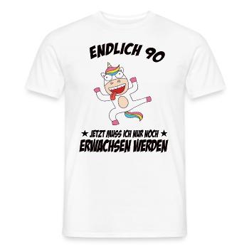 90 Geburtstag Positive Sprüche Zum 90 geburtstag - Männer T-Shirt - Weiß - Vorne - AI Model Male 178 dark (178cm)