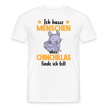 Chinchilla finde ich toll Nagetier Wollmaus - Männer T-Shirt - Weiß - Vorne - AI Model Male 178 dark (178cm)