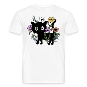 Cats mom cute gift for gardener - Men's T-Shirt - white - Front - AI Model Male 178 dark (178cm)