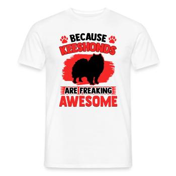 Wolfsspitz ist fantastisch Deutscher Keeshond - Männer T-Shirt - Weiß - Vorne - AI Model Male 178 dark (178cm)