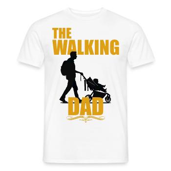 THE WALKING DAD - Men's T-Shirt - white - Front - AI Model Male 178 dark (178cm)